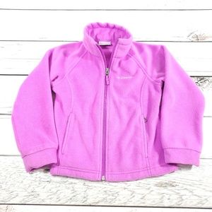 Kids Columbia fleece zip up sz XS (6) pink L10